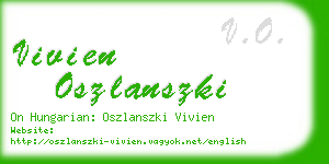 vivien oszlanszki business card